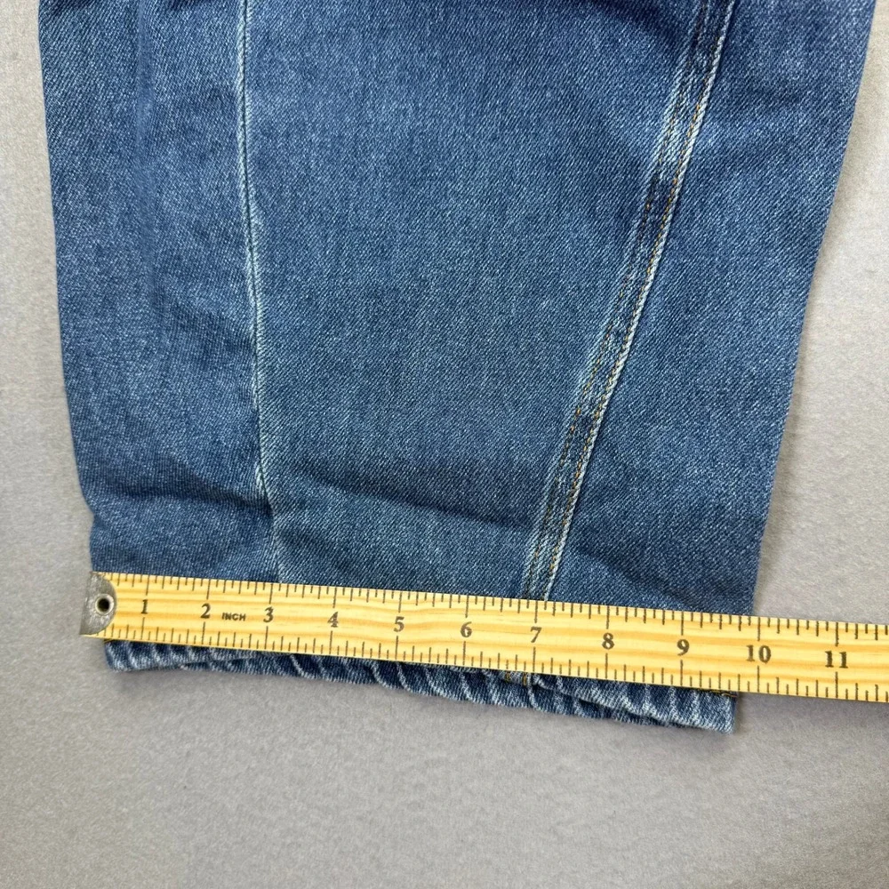 Pilcro Anthropologie Barrel Leg Jeans 27 Medium Wash Blue High Rise Relaxed Seam